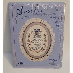 VINTAGE New Berlin Sewables Cross Stitch Kit With Frame